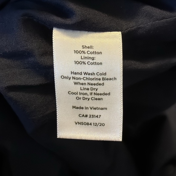 Talbots Navy Blue 100% Cotton Scalloped Skirt - Picture 5 of 5